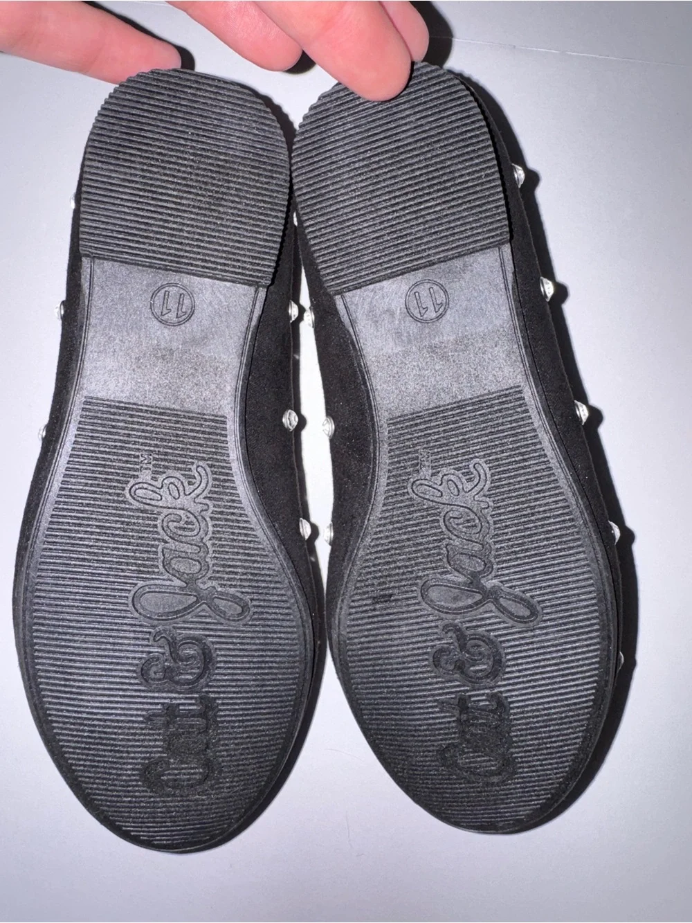 Cat & Jack Black Studded Mary Jane Flats